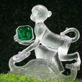 Fine 10.85 carats Octagonal Step-cut Columbian Emerald and Diamond Ring