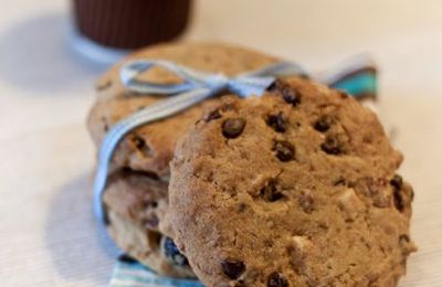 Cookies deux chocolats et cranberries