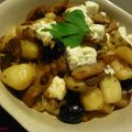 Gyros grec aux pommes de terre, olives et feta