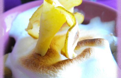 Dessert speculoos pommes meringué