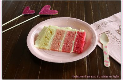 Pink Ombre cake à base de ... gâteau au yaourt!