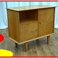 Buffet meuble tv vintage 1960 bois clair