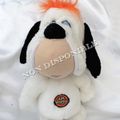 Doudou Peluche Chien Droopy Mèche Orange I'm Happy