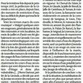 Restrictions d'eau