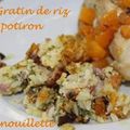 Gratin de riz au potiron