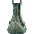 A rare archaic bronze ritual wine vessel (you), late Shang dynasty (1600-1100 BC)