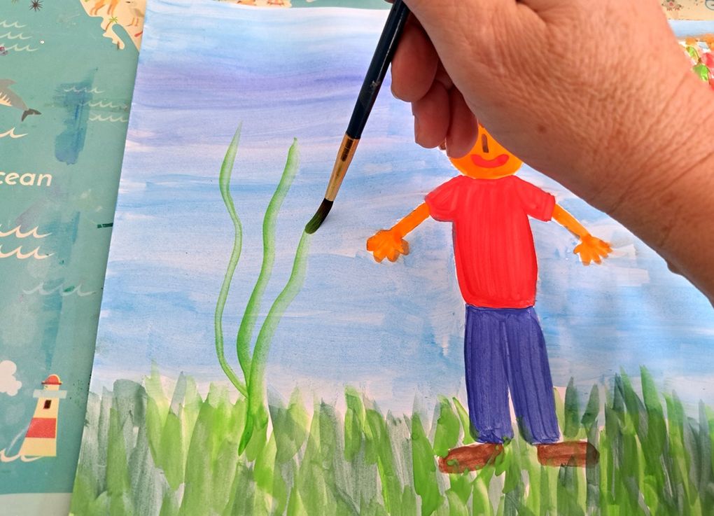 Galets de gouache géants