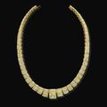 A magnificent coloured diamond necklace