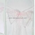 Ruban Noeud pour housse de chaise de mariage tissu Organza couleur Rose Clair 18x275 cm - Décoration salle de mariage