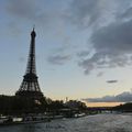 Coucher de soleil parisien depuis la passerelle Debilly