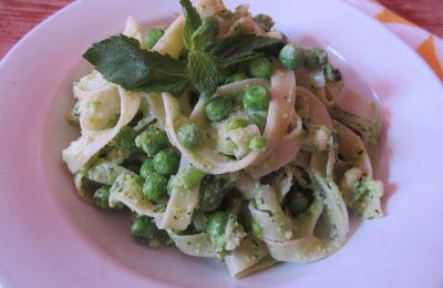 Pesto de petit pois à la menthe