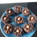 Muffins chocolat cœur œufs praliné