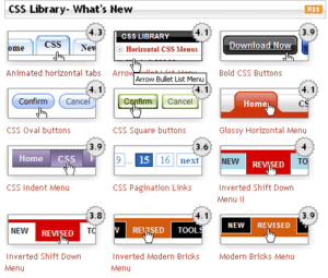 Menu horizontal à onglets CSS