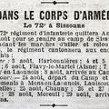 Photo groupe du 72e RI Sissonne 1909