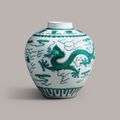 A green-enamelled 'dragon' jar, Mark and period of Qianlong (1736-1795)