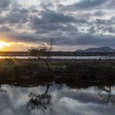 Coucher de soleil sur la presqu'île de Giens
