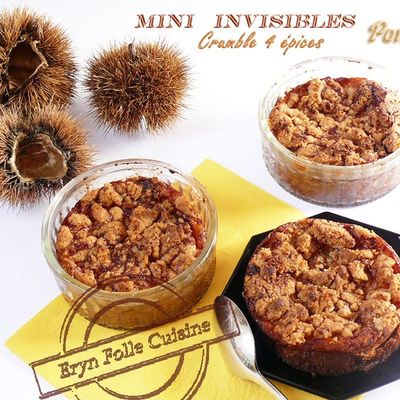 Mini Invisibles à la Pomme, Crumble aux Epices