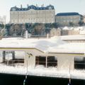 Le Château de Sablé-sur-Sarthe sous la neige en décembre 1996