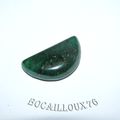 CABOCHON 22x13x6 AVENTURINE VERTE 8 Mi-Lune 