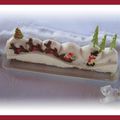 Bûche framboise - noix de coco