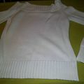 Pull la redoute blanc taille 34/ 36