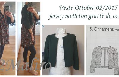 Petite veste Ottobre en jersey molleton gratté