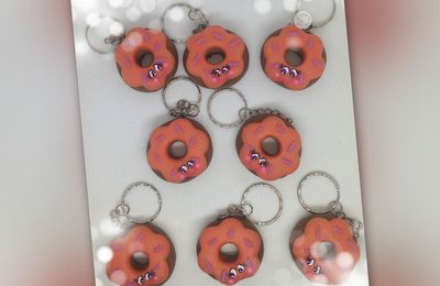 Porte-clés Donuts Kawaii