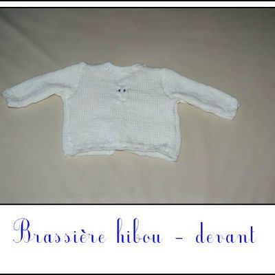Brassière "hibou" taille 3/6 mois - explications gratuites