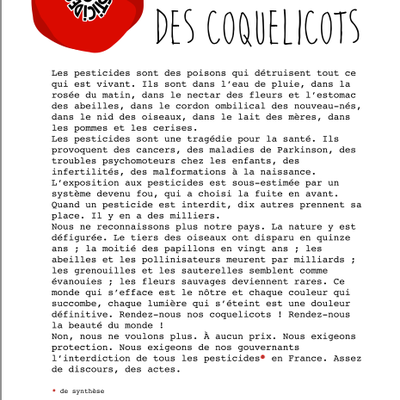 nous voulons des coquelicots !