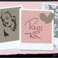 Marylin Monroe ... des strass ... des fleurs japonisantes ... un sketch ... une carte porte-billet féminine !