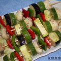 BROCHETTES DE LIEU ET LEGUMES