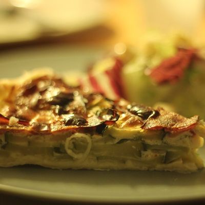 Quiche légère aux courgettes et viande de grison