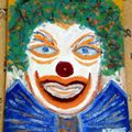 "Clown patibulaire" (art brut - acrylique)