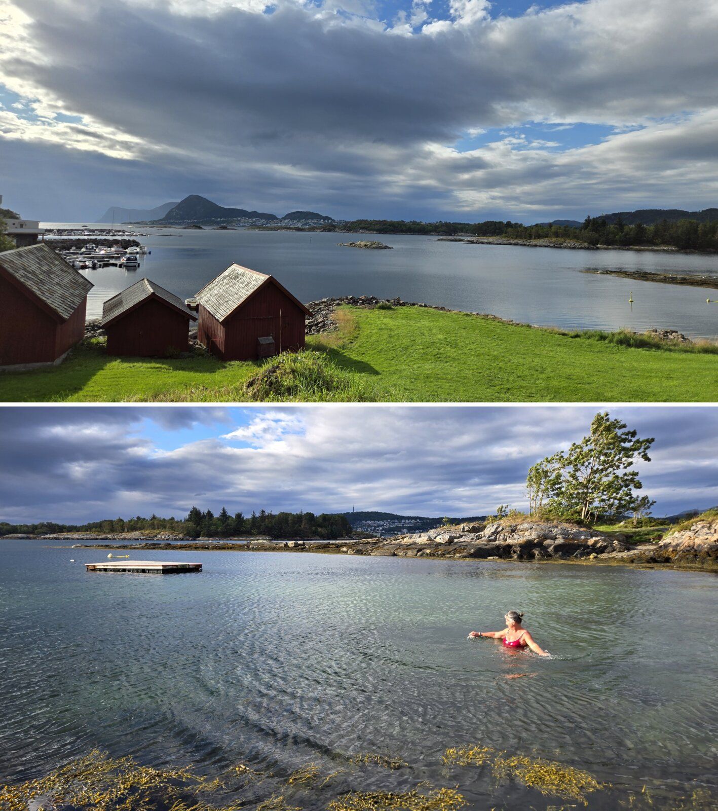 road trip en Norvège, blog voyage, nage en eau froide