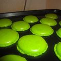 Macaron vert au chocolat