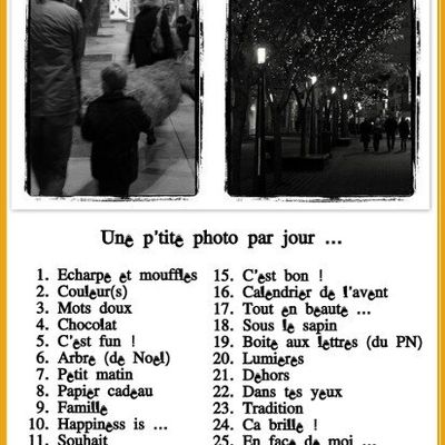 Un calendrier de l'avent en photo