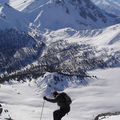raquettes et ski de rando en Mai au chalet Viso dans les Hautes-Alpes.