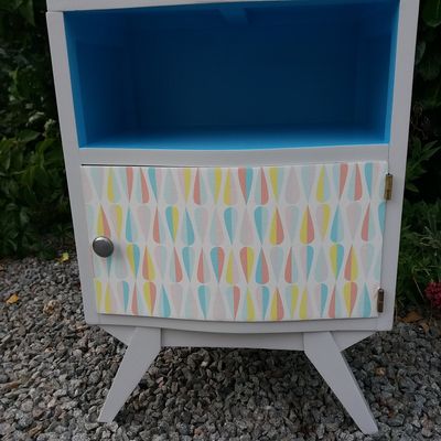 CHEVET PIEDS COMPAS RELOOKE STYLE SCANDINAVE 