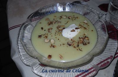 velouté de topinambours aux éclats de noisettes