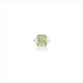 Fancy Yellowish Green Diamond and Diamond Ring