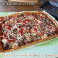 ღ " MIAM " Tarte Pizza à la viande hachée et Gorgonzola 