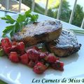 Côtelette de porc marinée et sa salsa de fraises, sans gluten et sans lactose