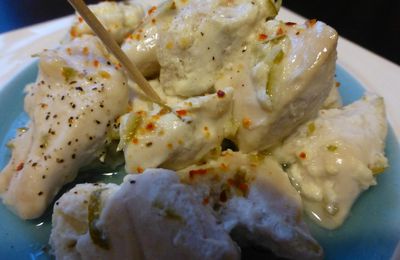 Blancs de poulet au citron vert et au yaourt, façon tapas