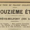 Tour de France 1914 (2e partie), Ballon d’Alsace & Belfort 