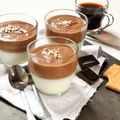 Verrines de crème vanille et mousse chocolat