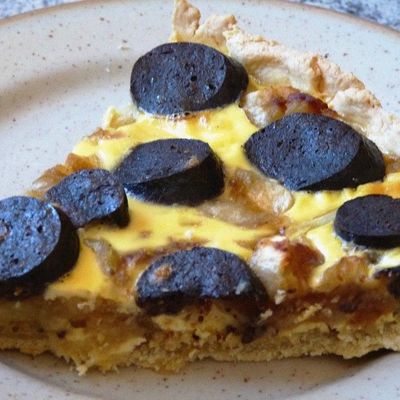 Tarte au boudin et aux pommes