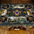 Plateau de table en mosaïque de marbes et pierres dures, Manufacture des Gobelins, dernier quart du XVIIe siècle