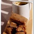 Petits pots de crème au Bailey's et ses financiers pralinoise.