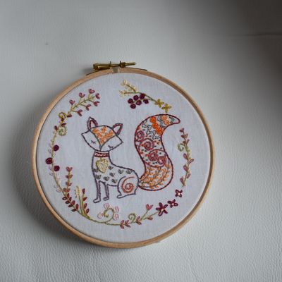 Petit renard brodé 