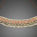 An Indian gem-set enamelled gold Choker (guluband). Jaipur, 19th Century 